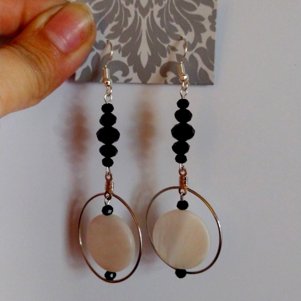 Swarovski black crystal handmade earrings